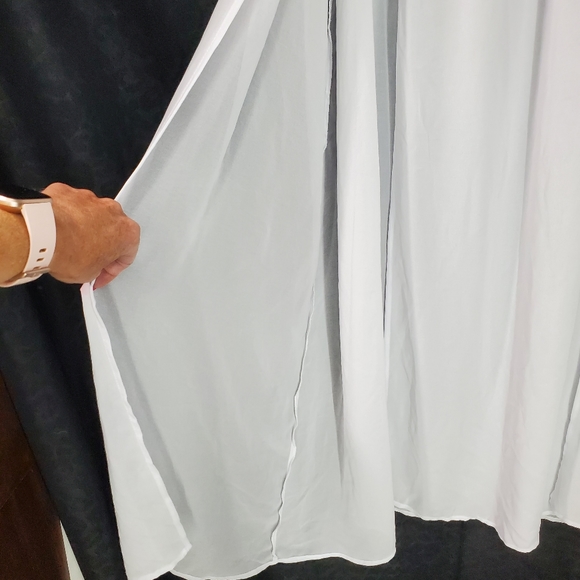 Swimsuits For All Beach Pool Skirt Swimsuit Cover-up Sheer White Size 22/24 Slit - Picture 4 of 11